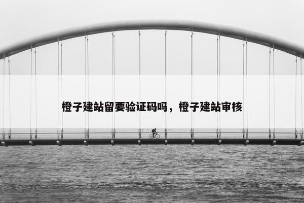橙子建站留要验证码吗，橙子建站审核