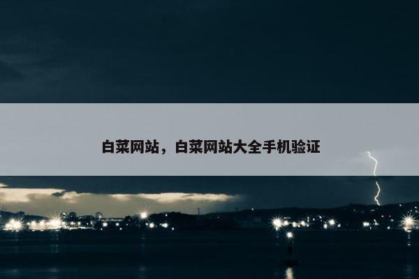 白菜网站，白菜网站大全手机验证