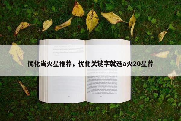 优化当火星推荐，优化关键字就选a火20星荐