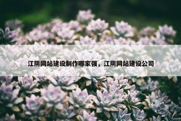 江阴网站建设制作哪家强，江阴网站建设公司