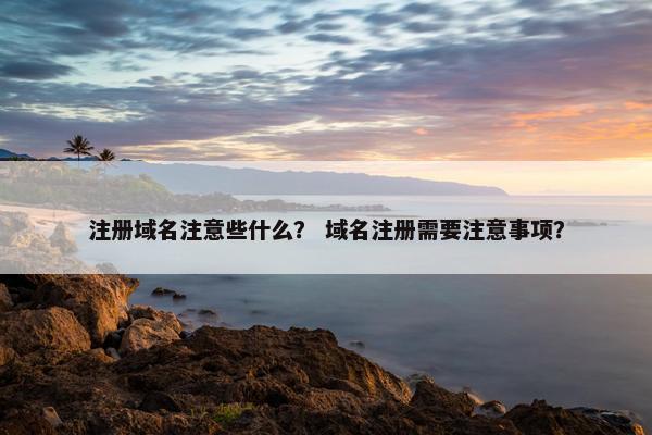 注册域名注意些什么？ 域名注册需要注意事项？
