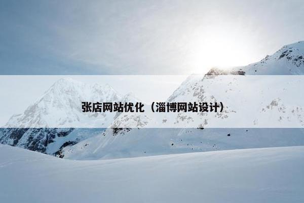 张店网站优化（淄博网站设计）
