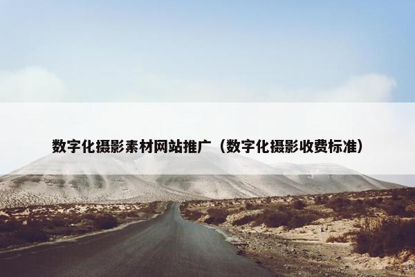 数字化摄影素材网站推广（数字化摄影收费标准）