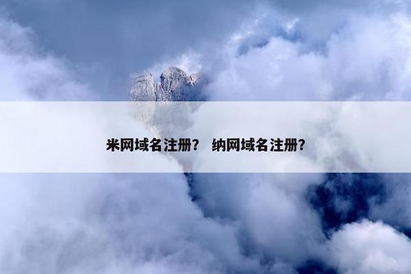 米网域名注册？ 纳网域名注册？
