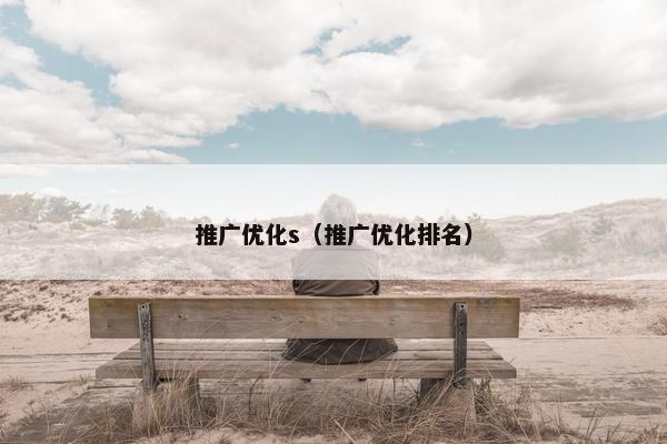 推广优化s（推广优化排名）