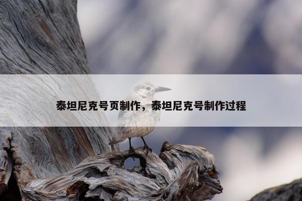 泰坦尼克号页制作，泰坦尼克号制作过程