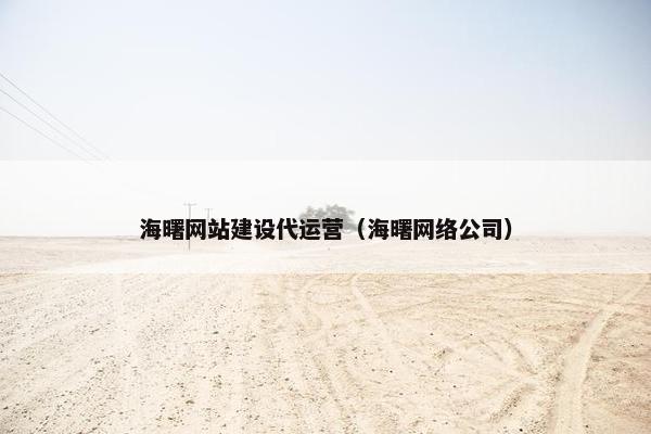 海曙网站建设代运营（海曙网络公司）