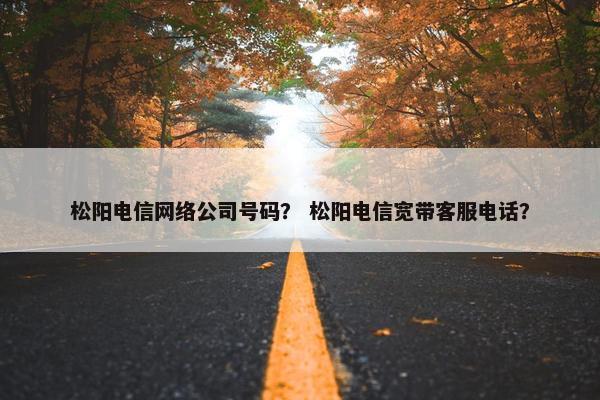 松阳电信网络公司号码？ 松阳电信宽带客服电话？