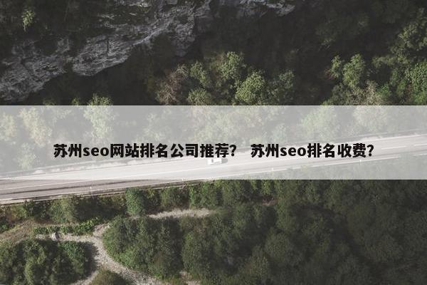苏州seo网站排名公司推荐？ 苏州seo排名收费？