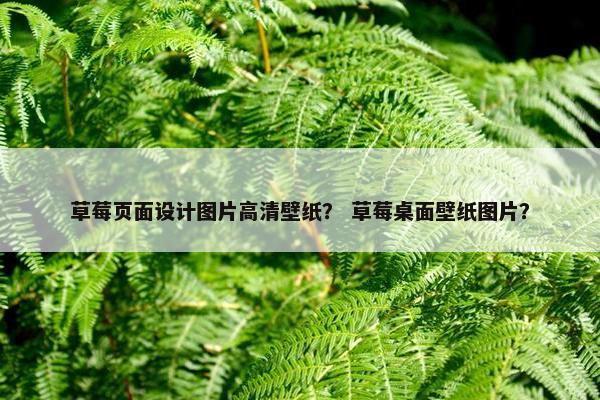 草莓页面设计图片高清壁纸？ 草莓桌面壁纸图片？