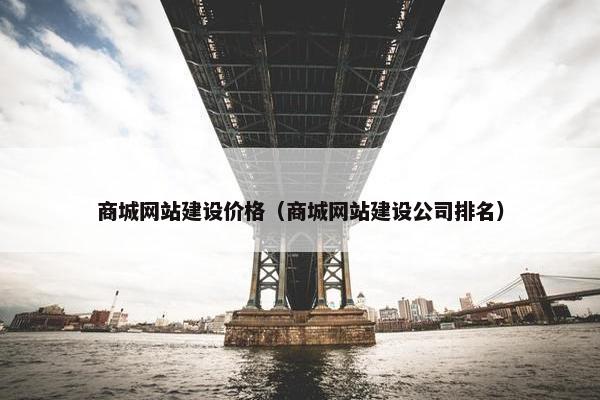 商城网站建设价格（商城网站建设公司排名）