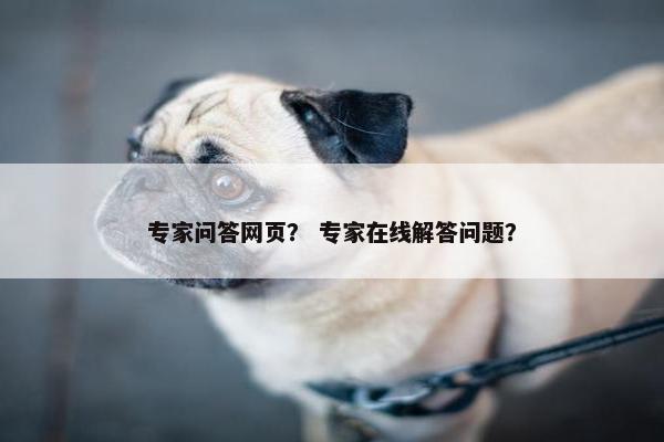 专家问答网页? 专家在线解答问题?