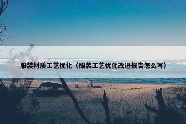 服装材质工艺优化（服装工艺优化改进报告怎么写）
