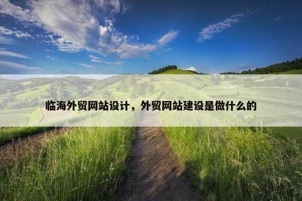 临海外贸网站设计,外贸网站建设是做什么的