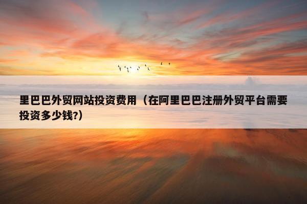 里巴巴外贸网站投资费用(在阿里巴巴注册外贸平台需要投资多少钱?)