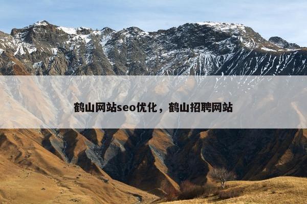 鹤山网站seo优化,鹤山招聘网站
