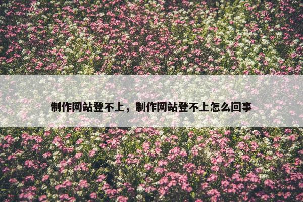 制作网站登不上,制作网站登不上怎么回事