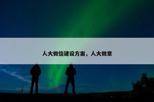 人大微信建设方案,人大微章