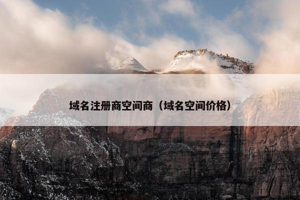 域名注册商空间商(域名空间价格)