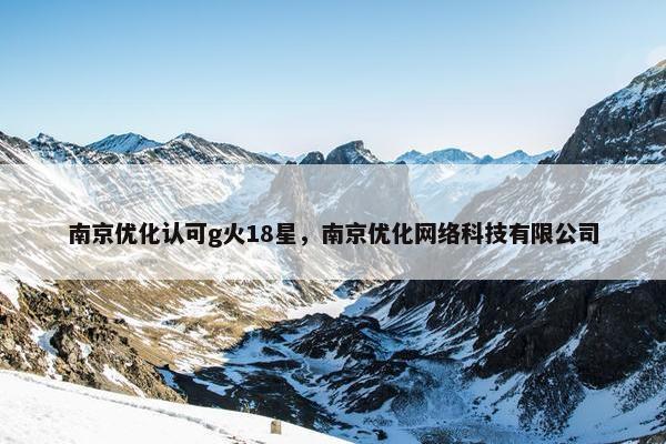南京优化认可g火18星,南京优化网络科技有限公司