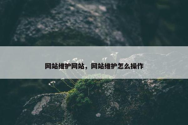 网站维护网站,网站维护怎么操作 网站维护网站,网站维护怎么操作