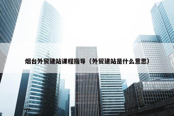 烟台外贸建站课程指导(外贸建站是什么意思)