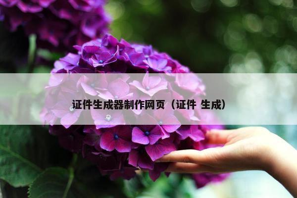 证件生成器制作网页(证件 生成)