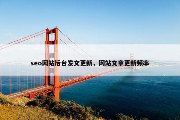 seo网站后台发文更新,网站文章更新频率