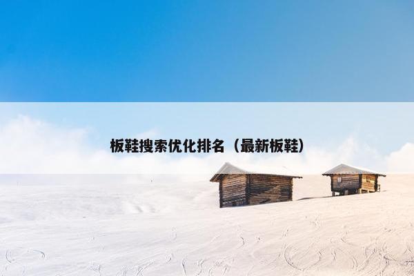 板鞋搜索优化排名(最新板鞋)