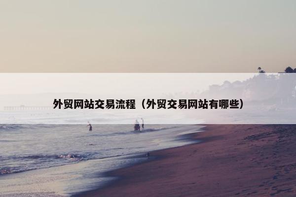 外贸网站交易流程（外贸交易网站有哪些）