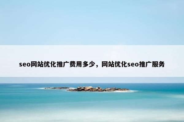 seo网站优化推广费用多少，网站优化seo推广服务