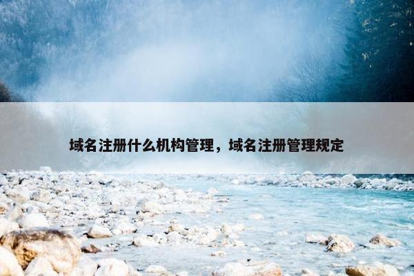 域名注册什么机构管理，域名注册管理规定