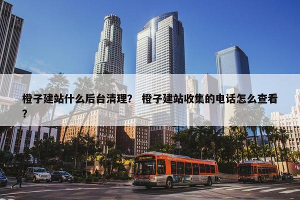 橙子建站什么后台清理？ 橙子建站收集的电话怎么查看？
