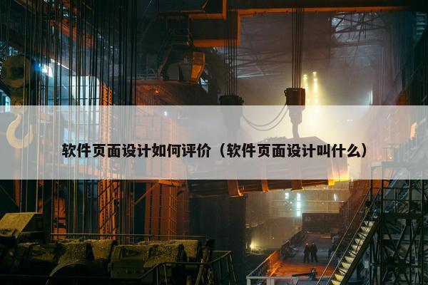 软件页面设计如何评价（软件页面设计叫什么）