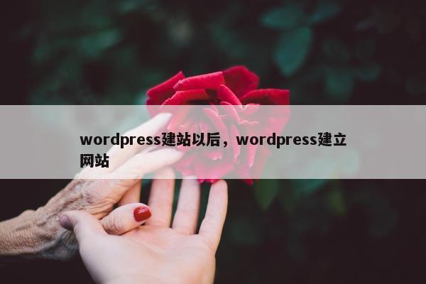 wordpress建站以后，wordpress建立网站