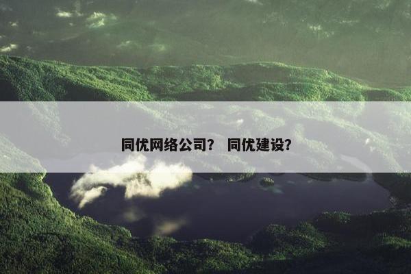 同优网络公司？ 同优建设？