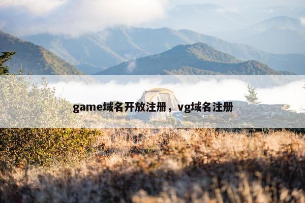 game域名开放注册,vg域名注册 game域名开放注册,vg域名注册