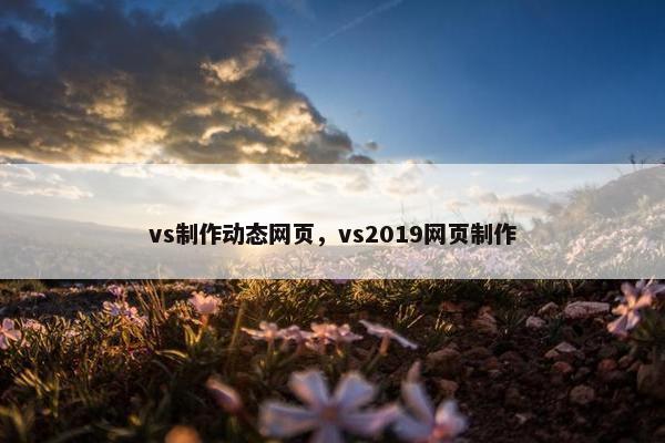 vs制作动态网页，vs2019网页制作