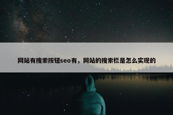 网站有搜索按钮seo有，网站的搜索栏是怎么实现的