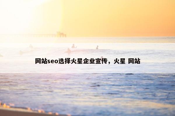 网站seo选择火星企业宣传，火星 网站