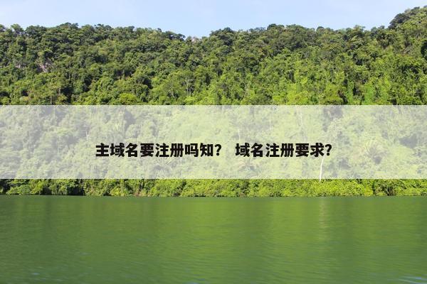 主域名要注册吗知？ 域名注册要求？