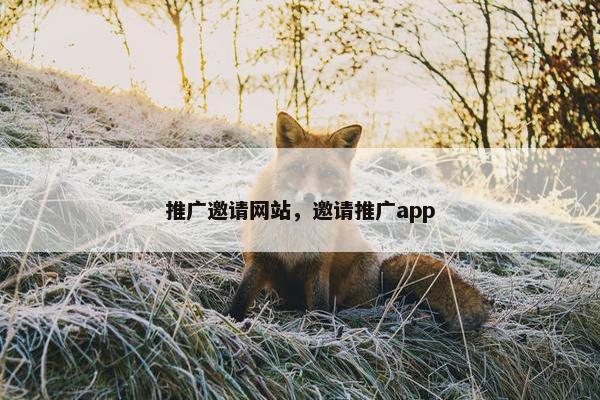 推广邀请网站，邀请推广app