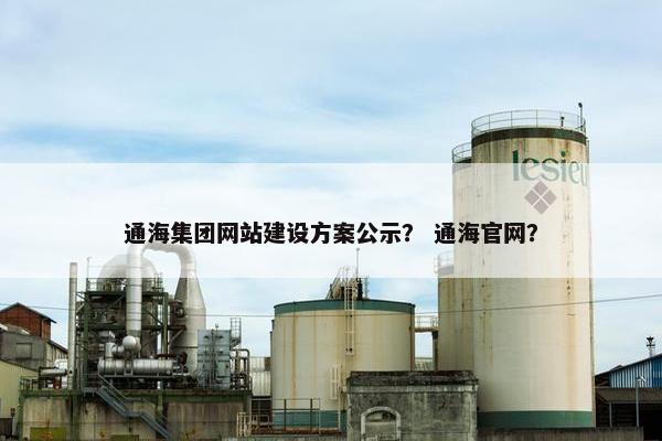 通海集团网站建设方案公示？ 通海官网？