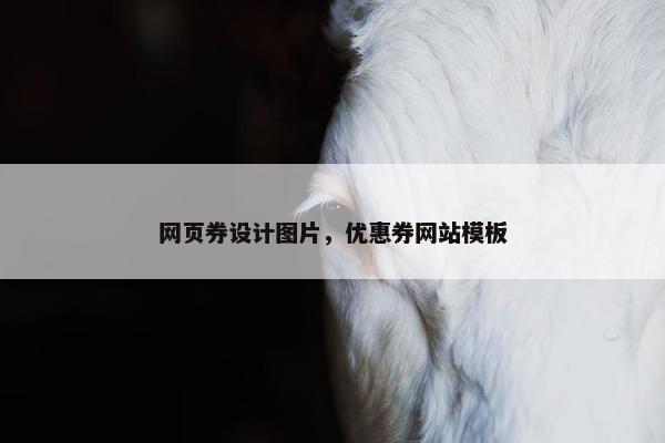 网页券设计图片，优惠券网站模板