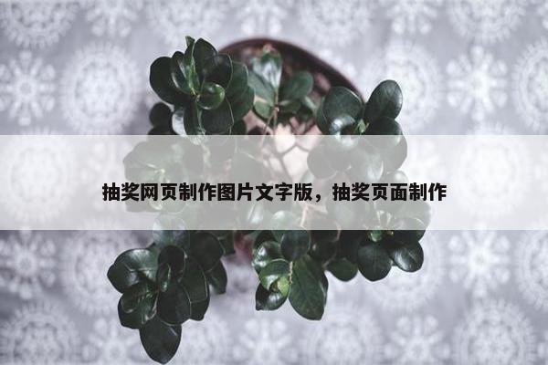 抽奖网页制作图片文字版，抽奖页面制作