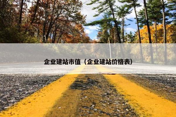 企业建站市值（企业建站价格表）