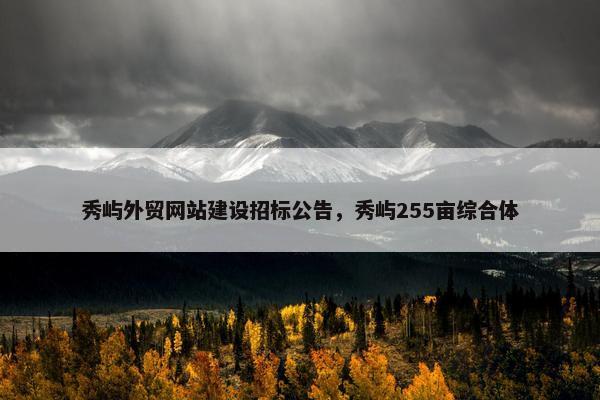 秀屿外贸网站建设招标公告，秀屿255亩综合体