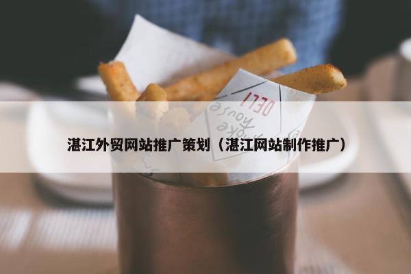 湛江外贸网站推广策划（湛江网站制作推广）