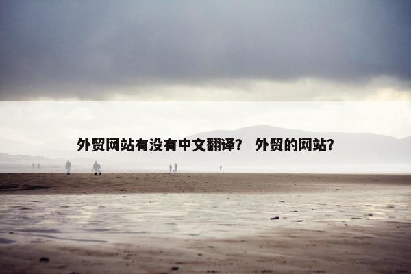 外贸网站有没有中文翻译？ 外贸的网站？