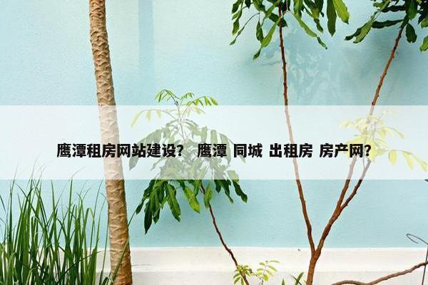 鹰潭租房网站建设？ 鹰潭 同城 出租房 房产网？